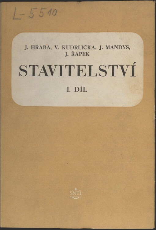 Stavitelství: schváleno ... jako učební text pro průmyslové školy stavební