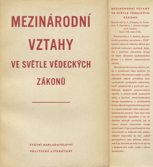 Mezinárodní vztahy ve světle vědeckých zákonů