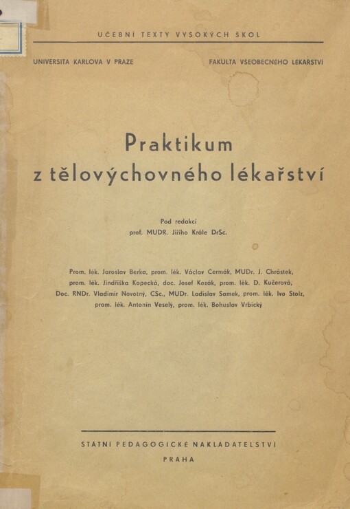 Praktikum z tělovýchovného lékařství
