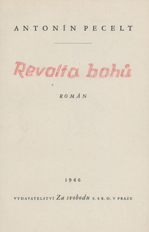 Revolta bohů: román
