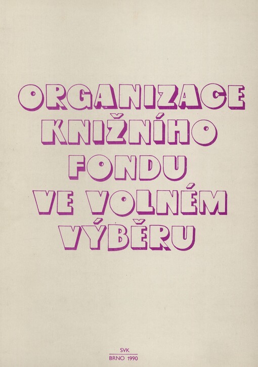 Organizace knižního fondu ve volném výběru