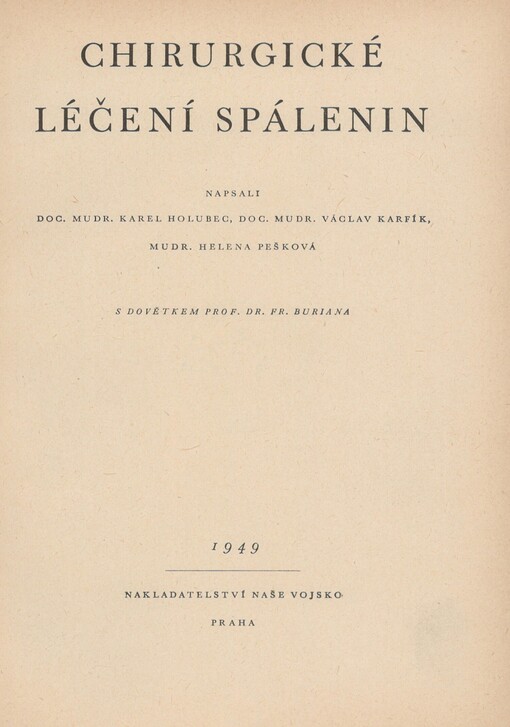 Chirurgické léčení spálenin