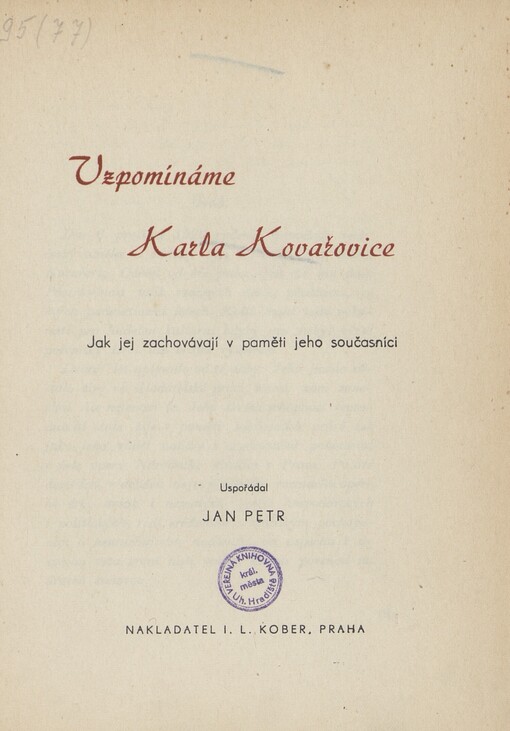 Vzpomínáme Karla Kovařovice: jak jej zachovávají v paměti jeho současníci