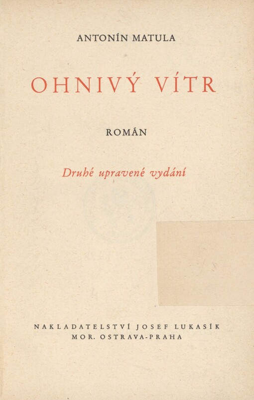 Ohnivý vítr: román