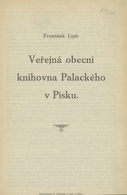 Veřejná obecní knihovna Palackého v Písku