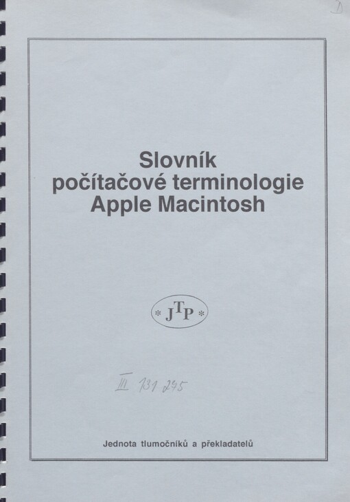 Slovník počítačové terminologie Apple Macintosh