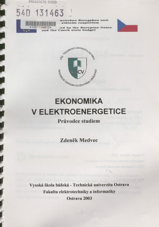 Ekonomika v elektroenergetice: průvodce studiem