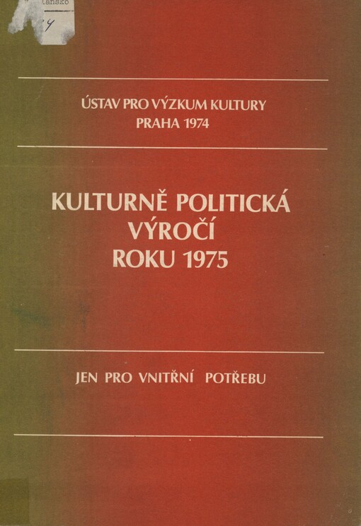 Kulturně politická výročí roku 1975