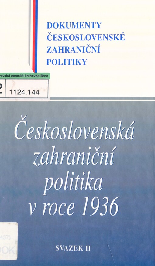 Československá zahraniční politika v roce 1936