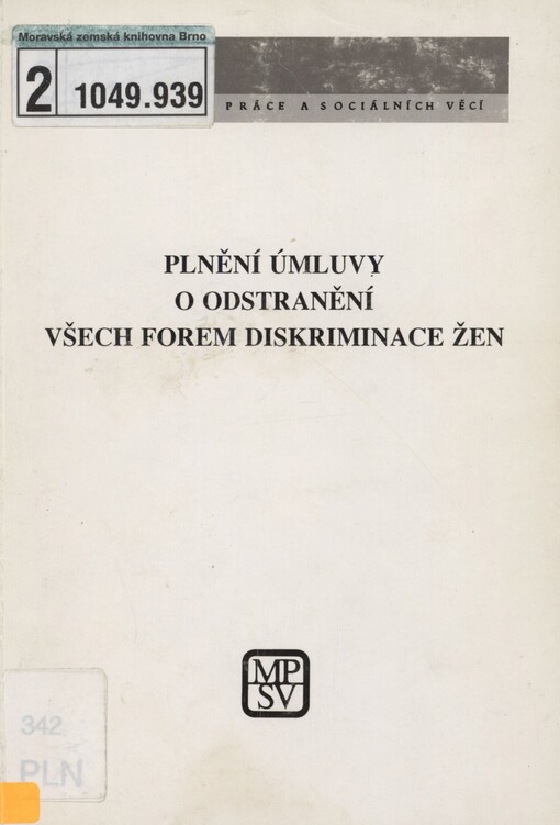 Plnění úmluvy o odstranění všech forem diskriminace žen