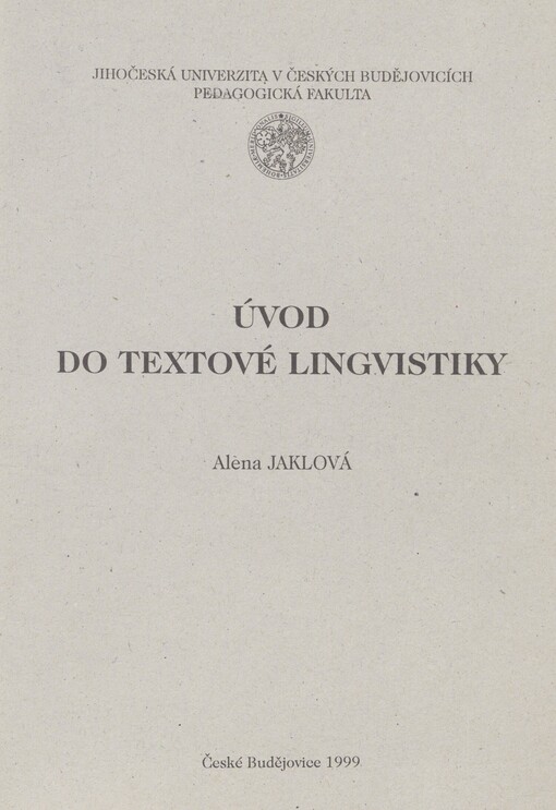 Úvod do textové lingvistiky