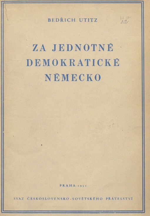 Za jednotné demokratické Německo