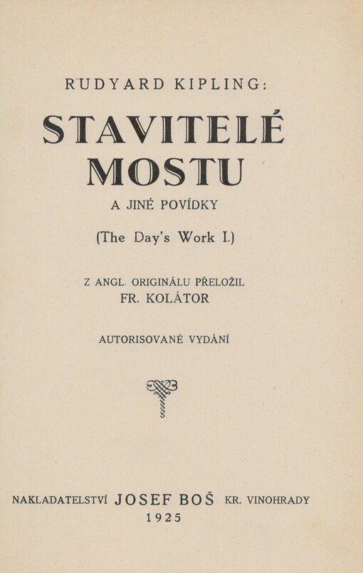 Stavitelé mostu a jiné povídky