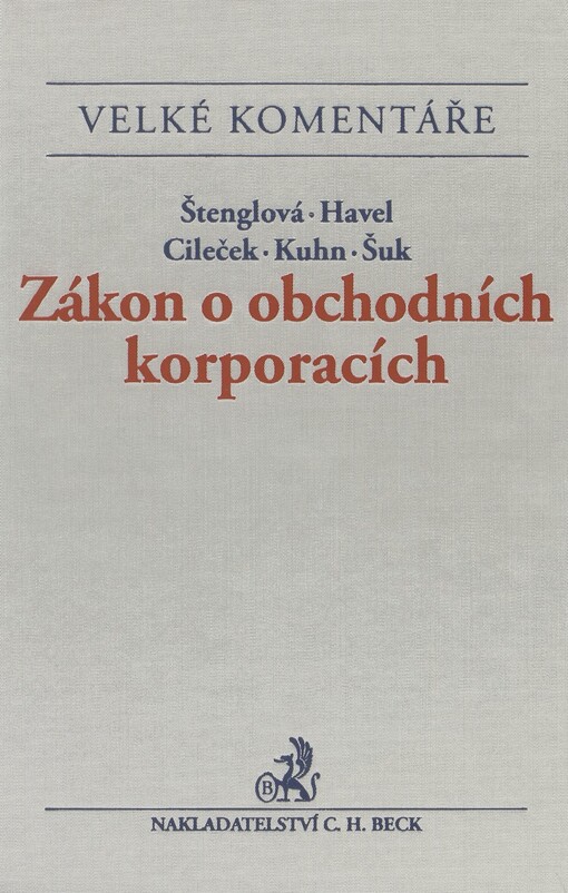 Zákon o obchodních korporacích: komentář