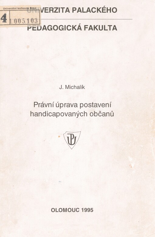Právní úprava postavení handicapovaných občanů