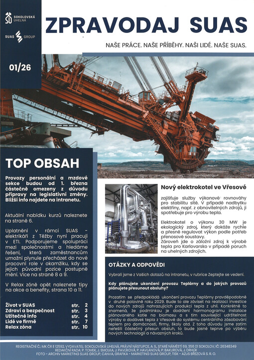 Zpravodaj Sokolovská uhelná, a.s.