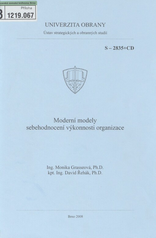 Moderní modely sebehodnocení výkonnosti organizace