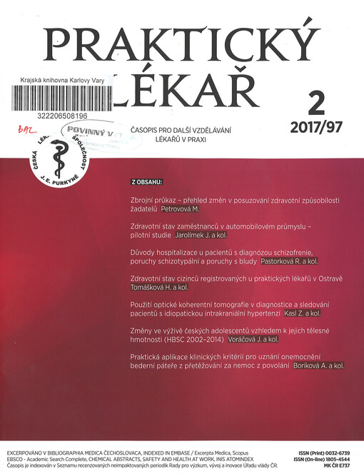 Praktický lékař : časopis pro další vzdělávání lékařů