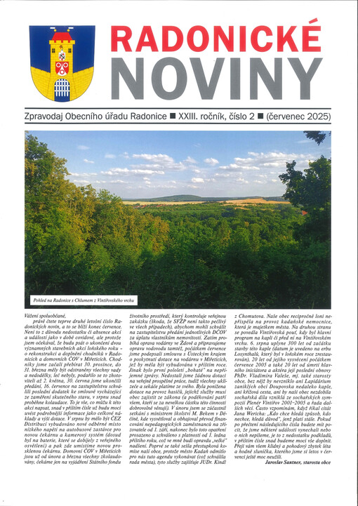 Radonické noviny : zpravodaj Obecního úřadu Radonice