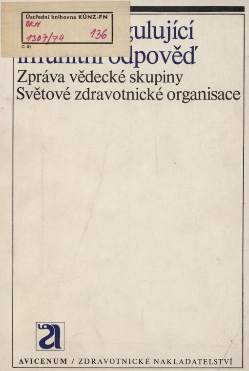 Faktory regulující imunitní odpověď: zpráva vědecké skupiny Světové zdravotnické organizace