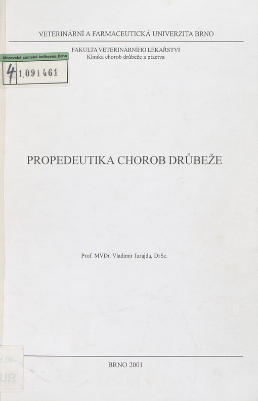 Propedeutika chorob drůbeže