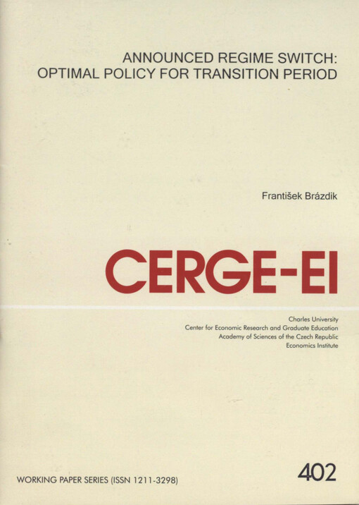 Announced regime switch: optimal policy for transition period