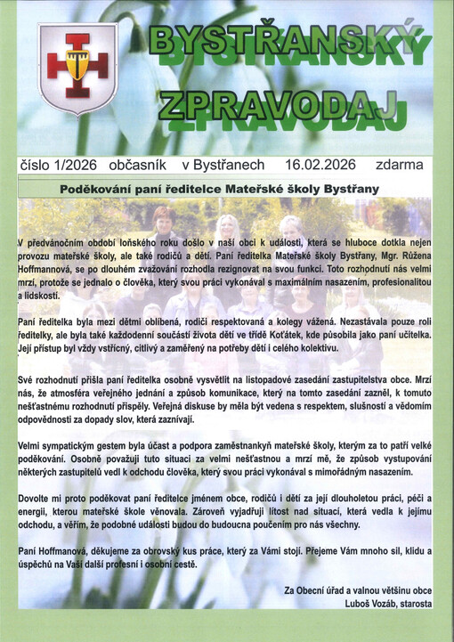 Bystřanský zpravodaj