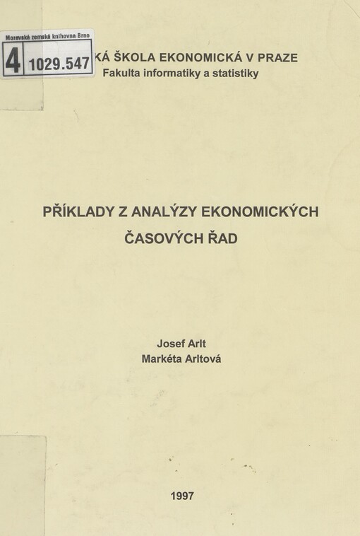 Příklady z analýzy ekonomických časových řad