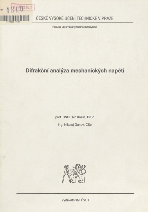 Difrakční analýza mechanických napětí