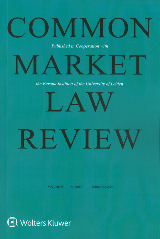 Common market law review