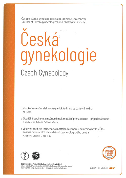 Česká gynekologie : časopis České gynekologické a porodnické společnosti