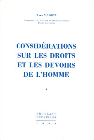 Considerations sur les droits et les devoirs de l'homme (French Edition)