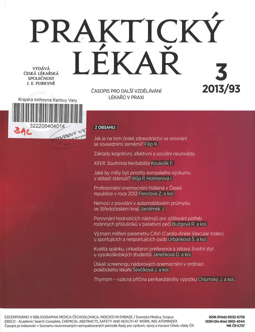 Praktický lékař : časopis pro další vzdělávání lékařů