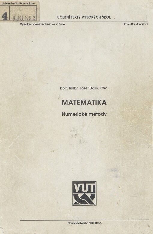 Matematika: numerické metody