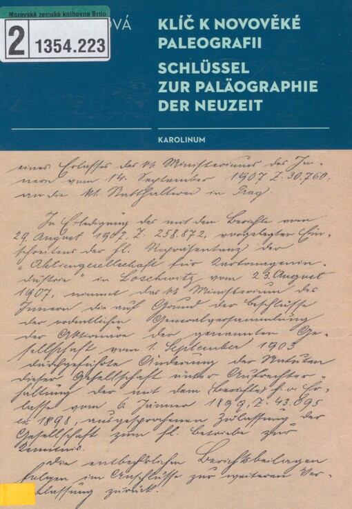Klíč k novověké paleografii =: Schlüssel zur Paläographie der Neuzeit