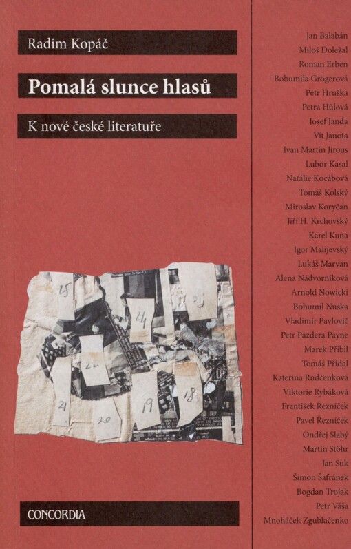 Pomalá slunce hlasů: k nové české literatuře : od Balabána ke Zgublačenkovi