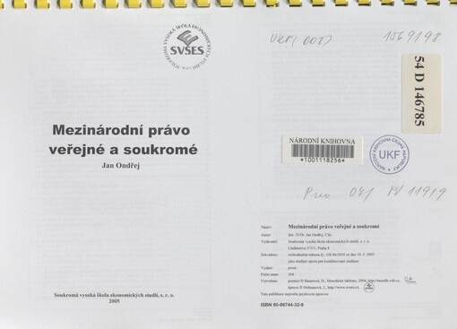 Mezinárodní právo veřejné a soukromé
