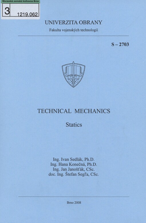 Technical mechanics: statics