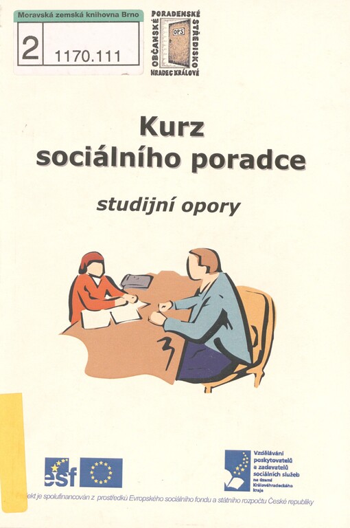 Kurz sociálního poradce: studijní opory