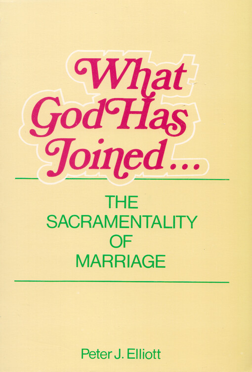 What God has joined...