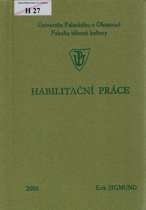 Prostředky monitorování a hodnocení terénní pohybové aktivity dětí a mládeže