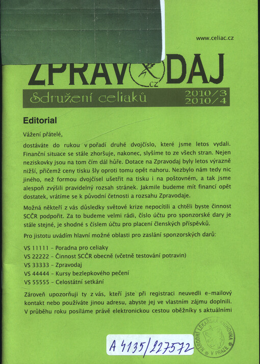 Zpravodaj Sdružení celiaků