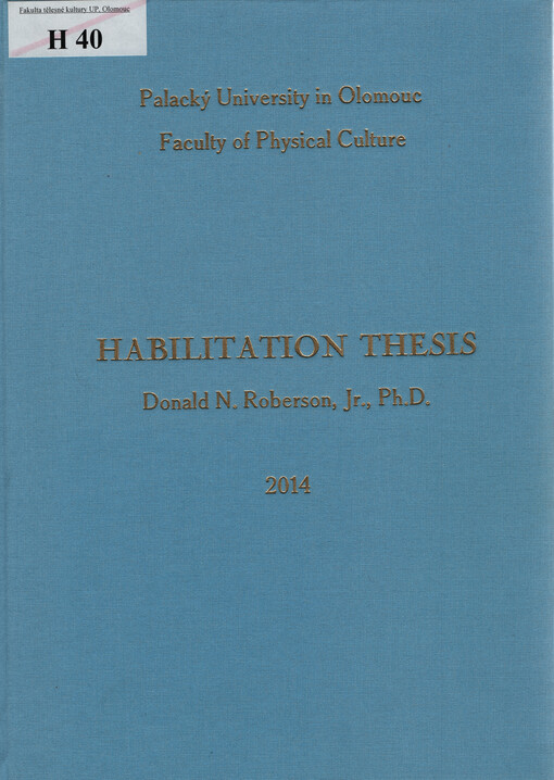 Habilitation thesis