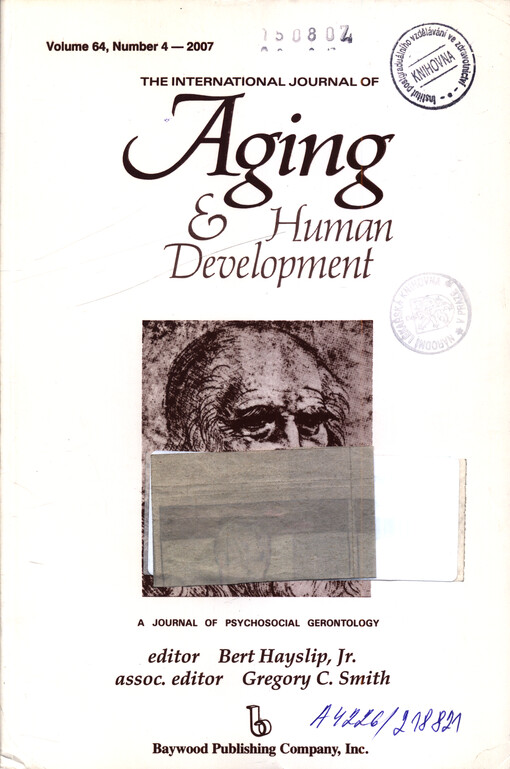 The international journal of aging & human development : a journal of psychosocial gerontology