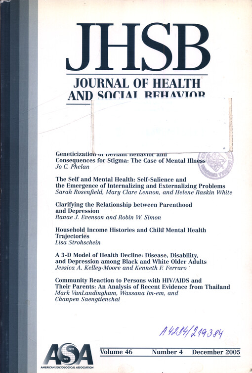 Journal of health & social behavior