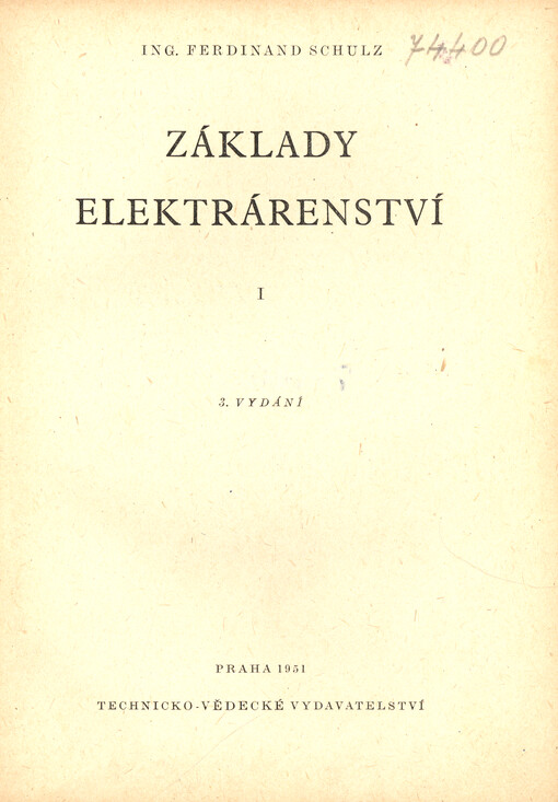 Základy elektrárenství. [Díl] 1