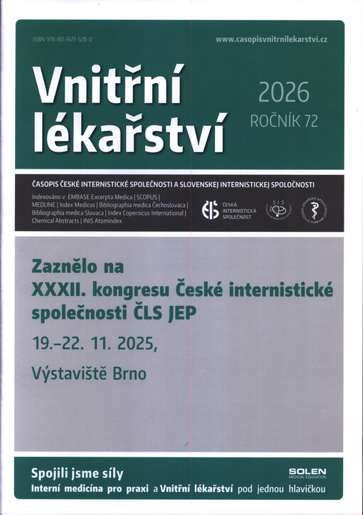 Zaznělo na XXXII. kongresu České internistické společnosti ČLS JEP