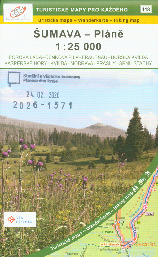 Šumava - Pláně : Borová Lada - Čeňkova Pila - Frauenau - Horská Kvilda - Kašperské Hory - Kvilda - Modrava - Prášily - Srní - Stachy