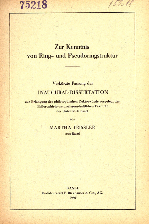 Zur Kenntnis von Ring- und Pseudoringstruktur