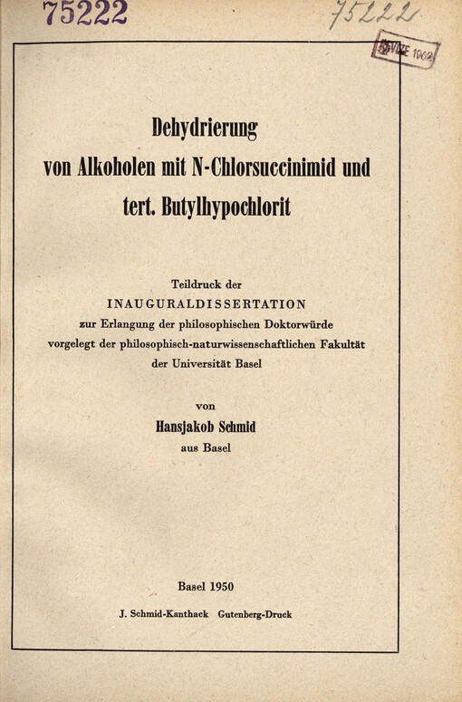 Dehydrierung von Alkoholen mit N-Chlorsuccinimid und tert. Butylhypochlorit